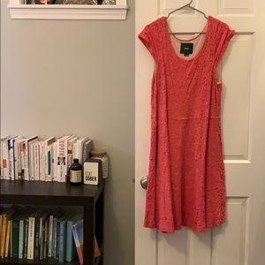 Anthro Pink Lace Dress